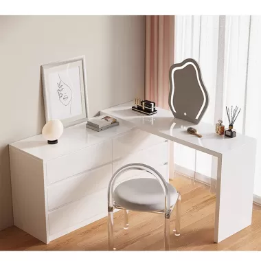 BÀN LÀM VIỆC KẾT HỢP BÀN TRANG ĐIỂM THÔNG MINH VỚI TỦ NGĂN KÉO ĐA NĂNG
