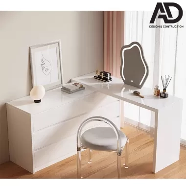 BÀN LÀM VIỆC KẾT HỢP BÀN TRANG ĐIỂM THÔNG MINH VỚI TỦ NGĂN KÉO ĐA NĂNG