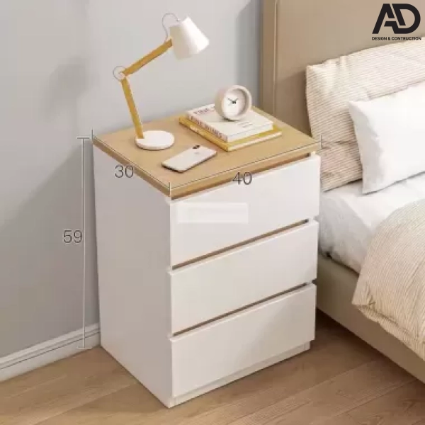 TỦ ĐẦU GIƯỜNG, DÙNG RAY TRƯỢT CỨNG CÁP XỊN SÒ, VÁN MDF PHỦ MELAMINE CAO CẤP
